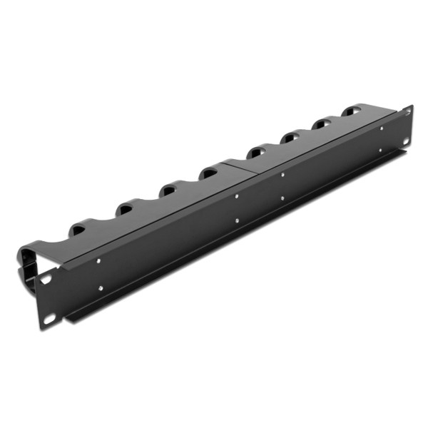 DELOCK cable management 66849 για rack 19"/1U, 10x γάντζοι, μαύρο - Καμπίνες - Rack