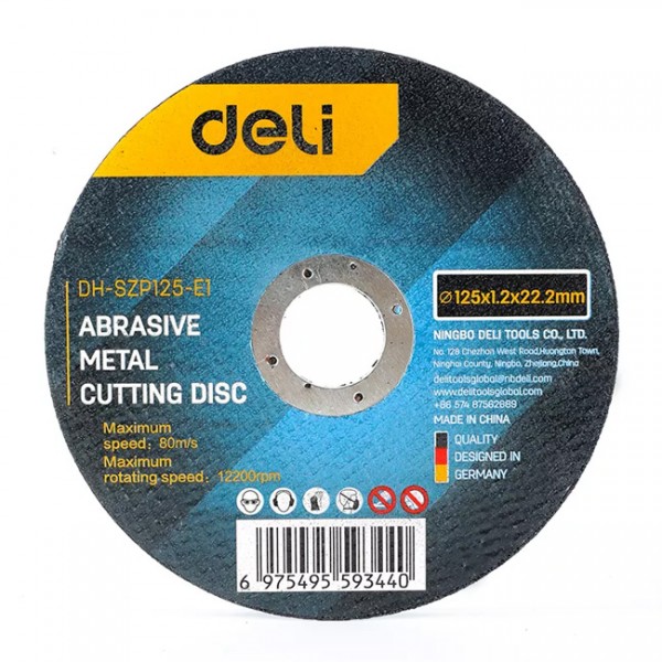 DELI δίσκος κοπής μετάλλου DH-SZP125-E1, 125mm, 12200rpm - DELI