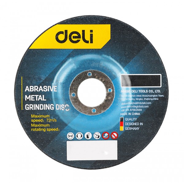 DELI δίσκος λείανσης μετάλλου DH-MGP115-E1, 115mm, 12000rpm, 5τμχ - DELI