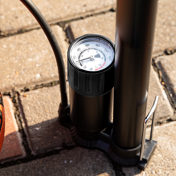 DELI τρόμπα χειρός DL-QT002 με μανόμετρο, 120PSI, μαύρη - Αξεσουάρ Ποδηλάτου