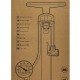 DELI τρόμπα χειρός DL-QT002 με μανόμετρο, 120PSI, μαύρη