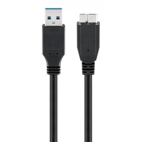 GOOBAY καλώδιο USB 3.0 σε micro Τype B 95734, 5 Gbit/s, 0.5m, μαύρο - GOOBAY