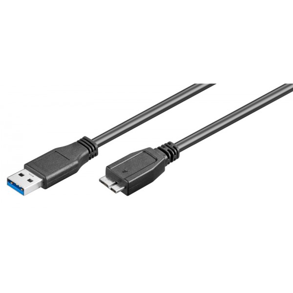GOOBAY καλώδιο USB 3.0 σε micro Τype B 95734, 5 Gbit/s, 0.5m, μαύρο - GOOBAY