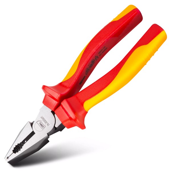 DELI πένσα ίσια ηλεκτρολόγου DL512007, μόνωση VDE 1000V, 18cm - DELI