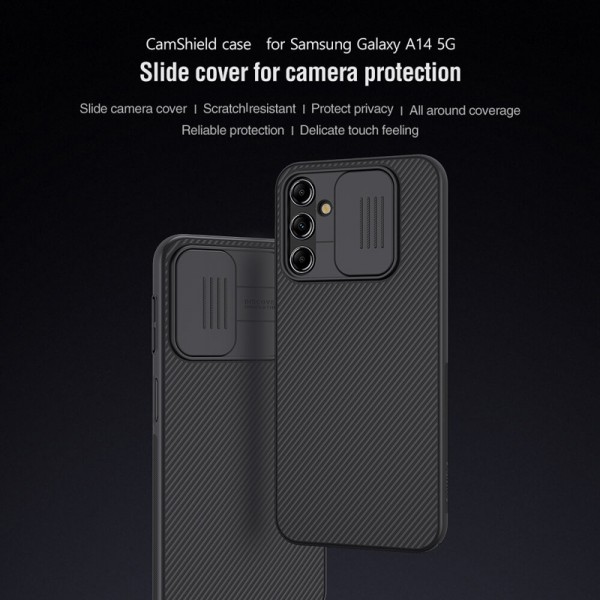NILLKIN θήκη CamShield για Samsung Galaxy A14 5G, μαύρη - NILLKIN