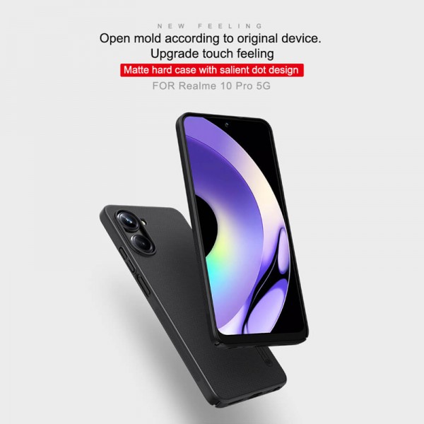 NILLKIN θήκη Super Frosted Shield για Realme 10 Pro 5G, μαύρη - NILLKIN