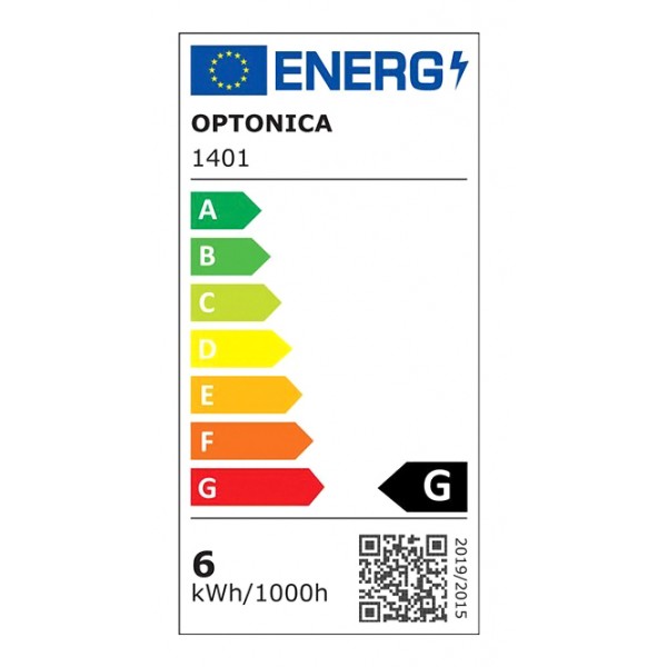 OPTONICA LED λάμπα G45 1401, 5.5W, 6000K, E14, 450lm - Λάμπες