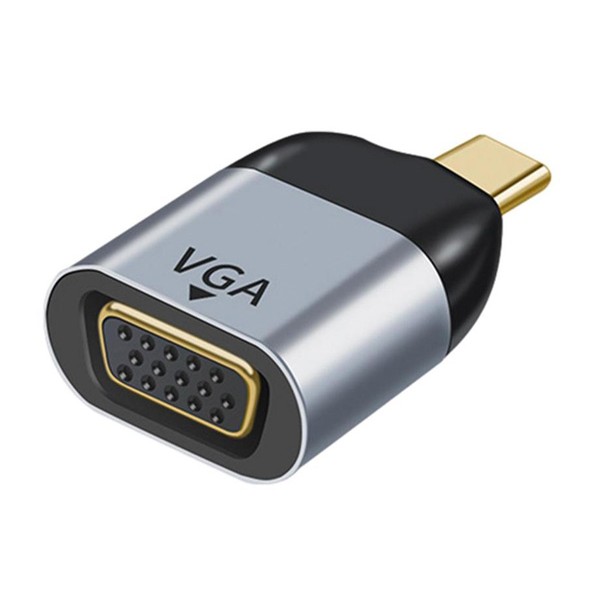 POWERTECH αντάπτορας USB-C σε VGA PTH-094, 1080p/60Hz, γκρι - Powertech