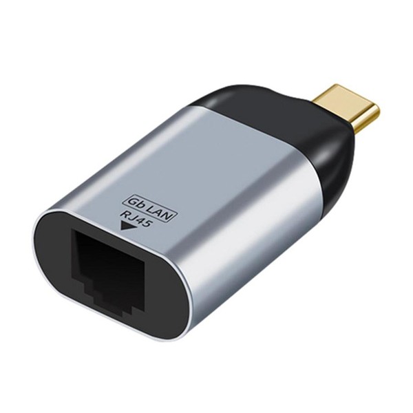 POWERTECH αντάπτορας δικτύου PTH-095, USB-C, 1000Mbps Ethernet, γκρι - Κάρτες Δικτύου - USB Dongles