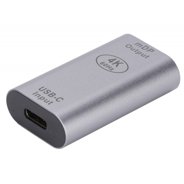 POWERTECH αντάπτορας USB-C σε Mini DisplayPort PTH-098, 4K/60Hz, γκρι - Powertech