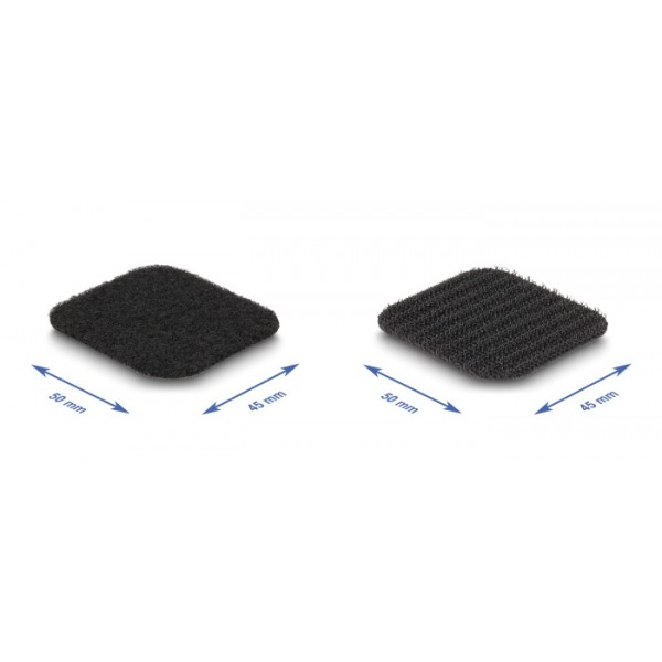 Αυτοκόλλητα τύπου Velcro TIES-067 σε ρολό 5m, 45x50mm, μαύρο - Service & Εργαλεία