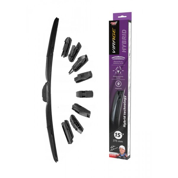 MOJE AUTO υαλοκαθαριστήρας Hybrid 92-H15, 15" (375mm), 9 αντάπτορες - MOJE AUTO