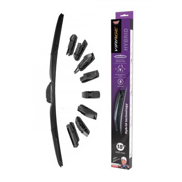 MOJE AUTO υαλοκαθαριστήρας Hybrid 92-H18, 18" (450mm), 9 αντάπτορες - MOJE AUTO