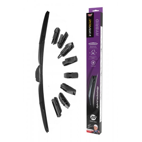 MOJE AUTO υαλοκαθαριστήρας Hybrid 92-H20, 20" (500mm), 9 αντάπτορες - MOJE AUTO