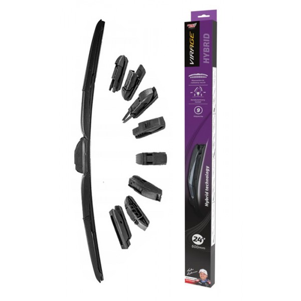 MOJE AUTO υαλοκαθαριστήρας Hybrid 92-H24, 24" (600mm), 9 αντάπτορες - MOJE AUTO