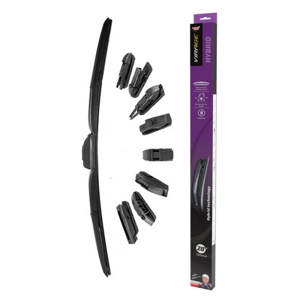 MOJE AUTO υαλοκαθαριστήρας Hybrid 92-H28, 28" (700mm), 9 αντάπτορες - MOJE AUTO