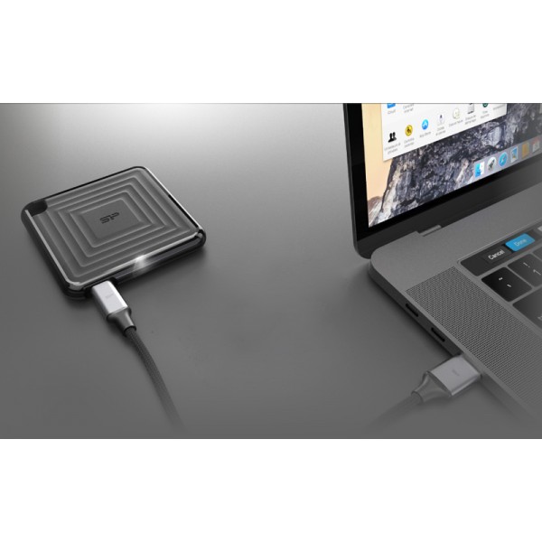 SILICON POWER εξωτερικός SSD PC60, 1TB, USB 3.2, 540-500MB/s, μαύρος - SSD Δίσκοι