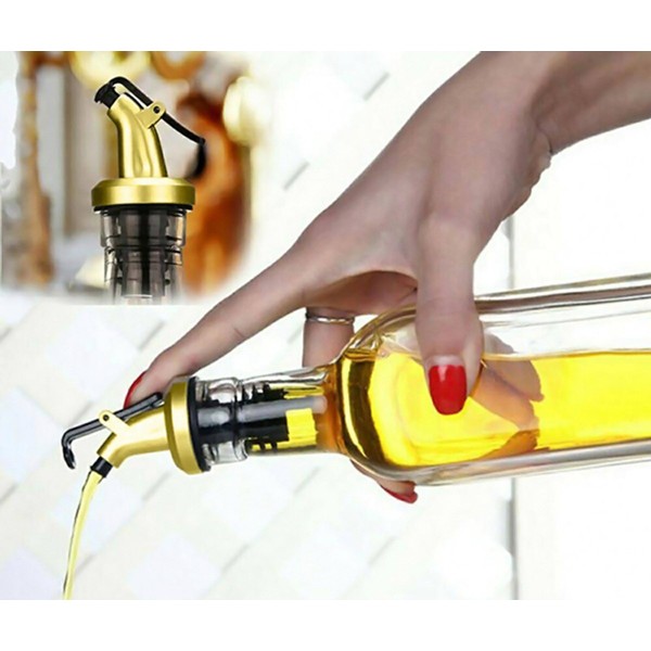 Πώμα ροής για μπουκάλι HUH-0109 με κλείστρο, Φ18mm, χρυσό - UNBRANDED