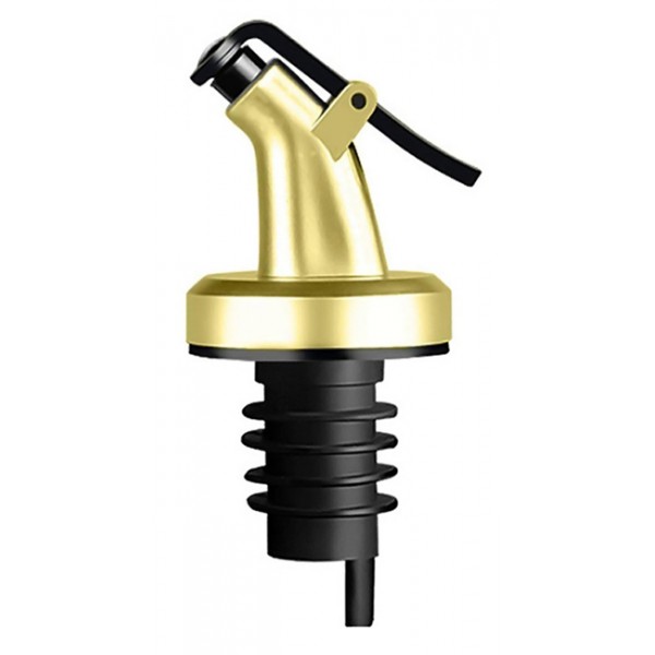 Πώμα ροής για μπουκάλι HUH-0109 με κλείστρο, Φ18mm, χρυσό - UNBRANDED