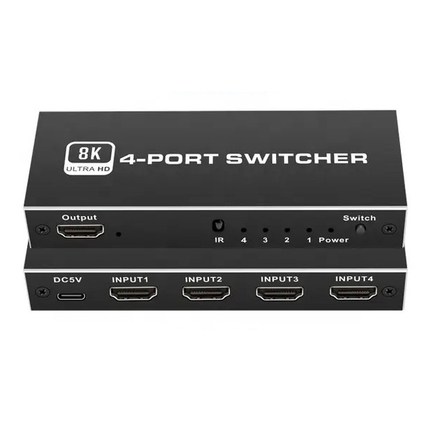 HDMI switch CAB-H149 με τηλεχειριστήριο, 4 σε 1, 8K/60Hz, μαύρο - KVM - Μετατροπείς