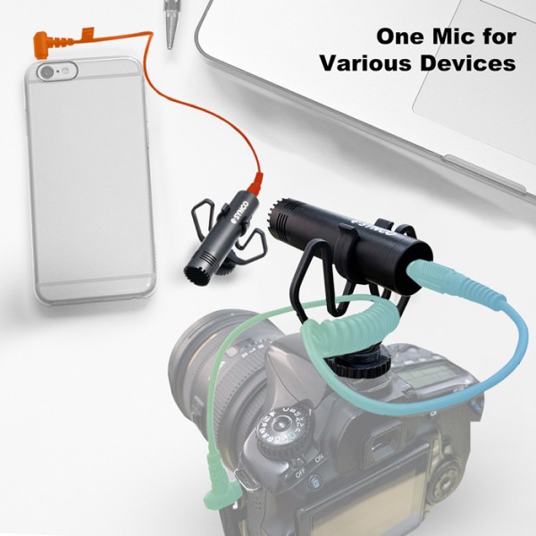 SYNCO μικρόφωνο για κάμερα SY-M1-BK, δυναμικό, 3.5mm, shock mount, μαύρο - SYNCO