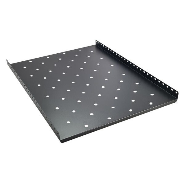 POWERTECH σταθερό ράφι για rack 19" NETW-0019, βάθος 650mm, μαύρο, 2τμχ - Καμπίνες - Rack