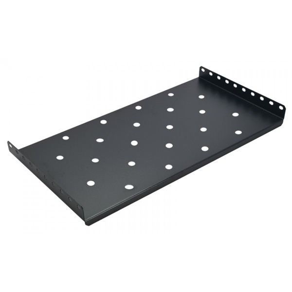 POWERTECH σταθερό ράφι για rack 19" NETW-0026, βάθος 250mm, μαύρο, 2τμχ - Καμπίνες - Rack