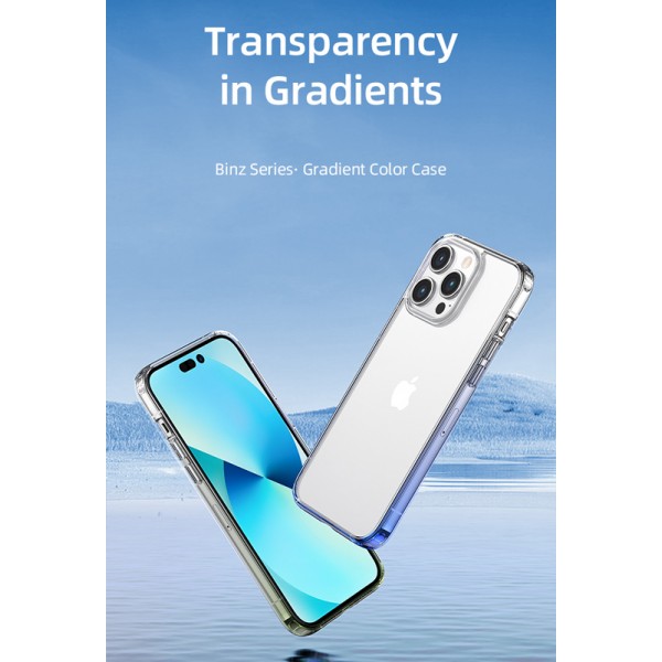 USAMS θήκη Binz για iPhone 14 Plus, μπλε & διάφανη - USAMS