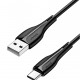 USAMS καλώδιο USB-C σε USB US-SJ372, 2A, 1m, μαύρο