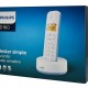 PHILIPS ασύρματο τηλέφωνο D1601S-34, με ελληνικό μενού, λευκό-μπλε