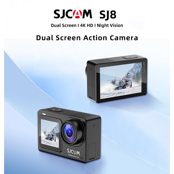 SJCAM action camera SJ8, 2x οθόνες, 4K, 20MP, Wi-Fi, αδιάβροχη, μαύρη - Action Cam