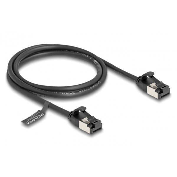 DELOCK καλώδιο δικτύου 80183, CAT 8.1 U/FTP, 40Gbps, 1m, μαύρο - Δίκτυο