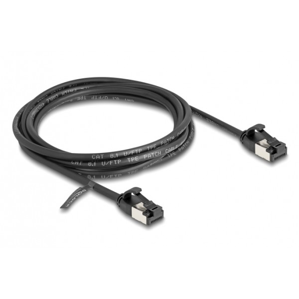 DELOCK καλώδιο δικτύου 80184, CAT 8.1 U/FTP, 40Gbps, 2m, μαύρο - Δίκτυο