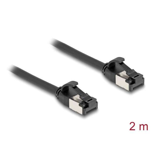 DELOCK καλώδιο δικτύου 80184, CAT 8.1 U/FTP, 40Gbps, 2m, μαύρο - Δίκτυο