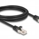 DELOCK καλώδιο RJ50 80188, S/FTP, 26 AWG, 2m, μαύρο