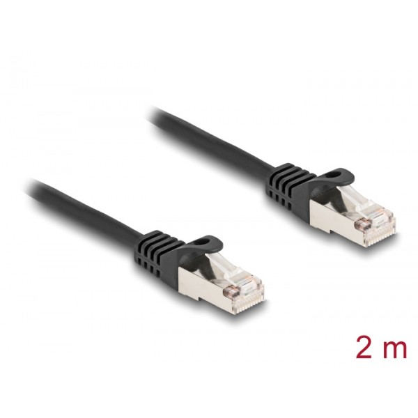 DELOCK καλώδιο RJ50 80188, S/FTP, 26 AWG, 2m, μαύρο - POS-Barcode Scanners