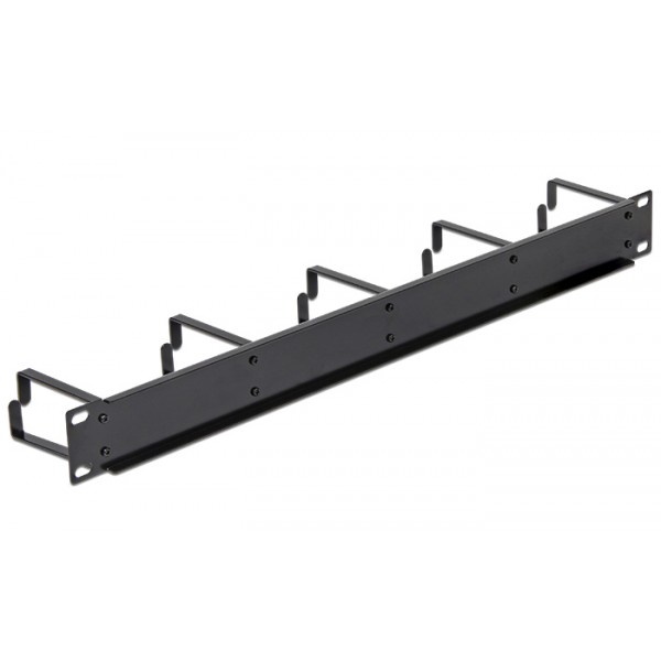 DELOCK cable management 42496 για rack 19"/1U, 5x γάντζοι, μαύρο - Καμπίνες - Rack