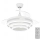 POWERTECH ανεμιστήρας οροφής HLL-0112 με LED φως, 72W, Φ106x50cm, λευκός