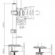 BRATECK βάση γραφείου οθόνης LDT66-C01, 17-32", έως 9kg