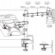 BRATECK βάση γραφείου οθόνης LDT66-C024ML, 17-32", έως 9kg, με θέση για laptop