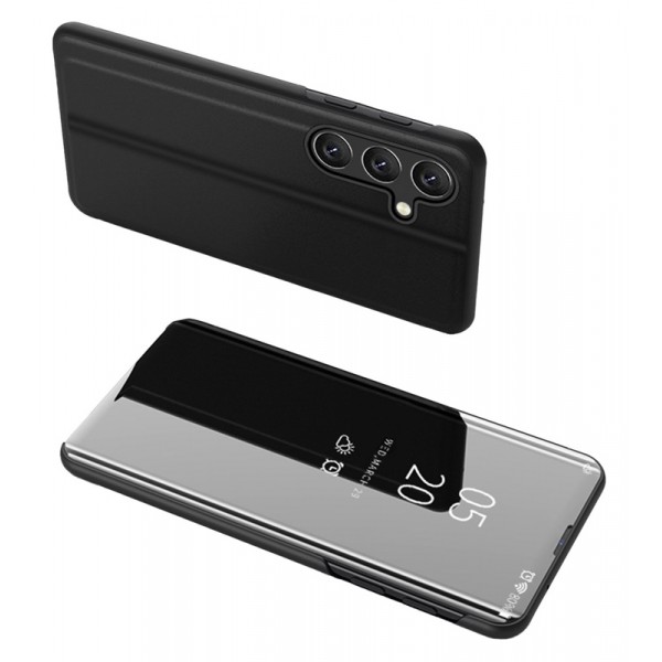 POWERTECH θήκη Clear view MOB-1863 για Samsung Galaxy A24, μαύρη - Powertech
