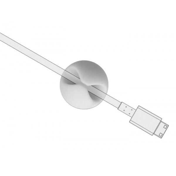 POWERTECH οργανωτές καλωδίων TIES-074, 1 θέση, Φ5mm, λευκό, 10τμχ - Τακτοποίηση Καλωδίων