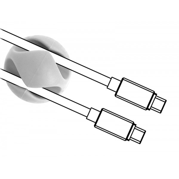 POWERTECH οργανωτές καλωδίων TIES-076, 2 θέσεις, Φ7mm, λευκό, 10τμχ - Τακτοποίηση Καλωδίων