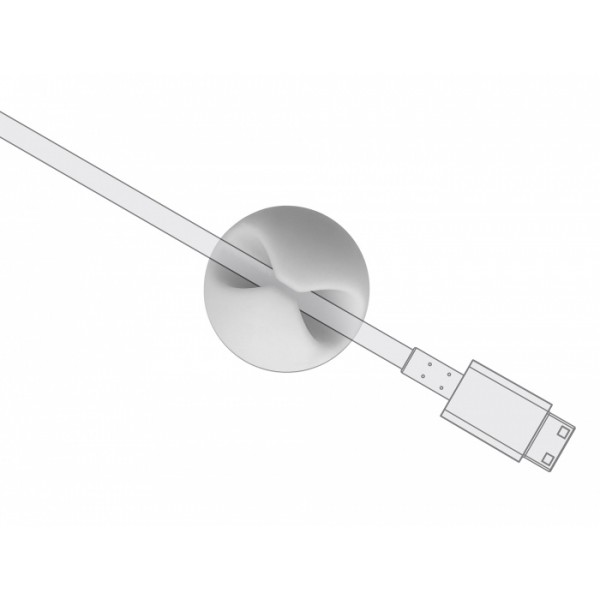 POWERTECH οργανωτές καλωδίων TIES-075, 1 θέση, Φ9mm, λευκό, 10τμχ - Τακτοποίηση Καλωδίων