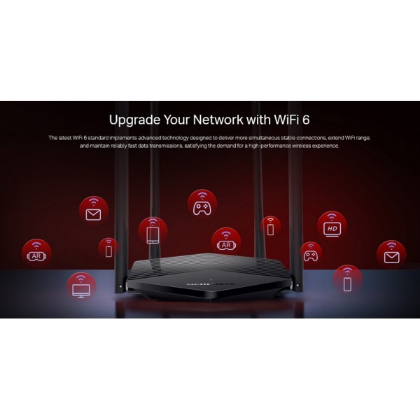 MERCUSYS router MR60X, Wi-Fi 6, 1500Mbps AX1500, Dual Band, Ver. 2.0