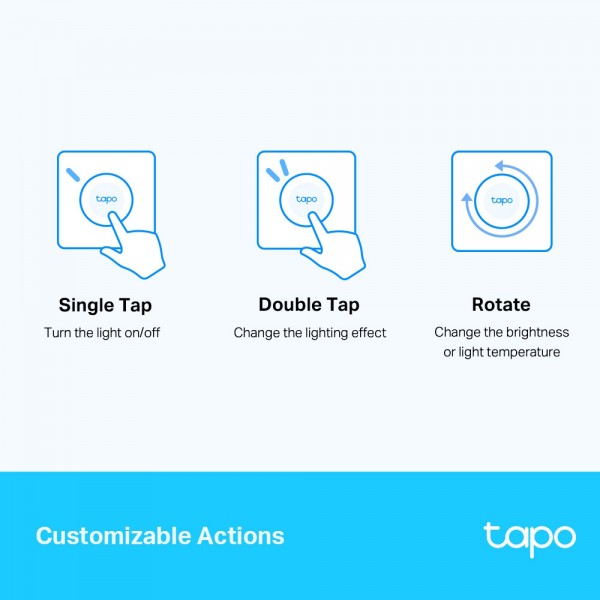 TP-LINK smart διακόπτης Tapo S200D, με μπαταρία, 868MHz, Ver 1.0