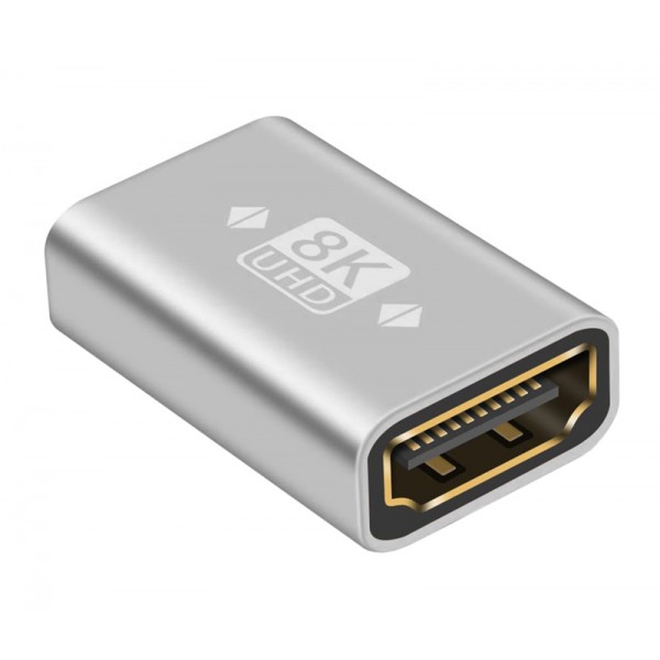 POWERTECH αντάπτορας HDMI 2.1 CAB-H161, θηλυκό, 8K/60Hz, γκρι - Περιφερειακά