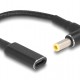 POWERTECH καλώδιο τροφοδοσίας CAB-UC068, USB-C σε 5.5x2.5mm, 15cm, μαύρο