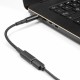 POWERTECH καλώδιο τροφοδοσίας CAB-UC074, USB-C σε HP 7.4x5.0mm, μαύρο