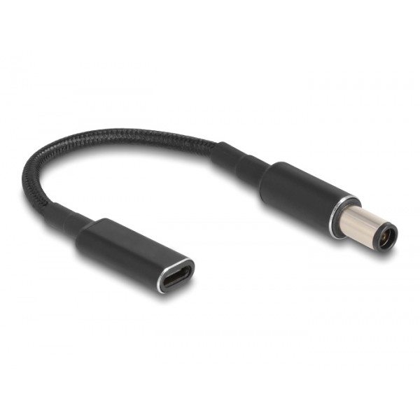 POWERTECH καλώδιο τροφοδοσίας CAB-UC074, USB-C σε HP 7.4x5.0mm, μαύρο - Φορτιστές Laptop